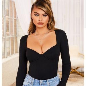 Oh polly INTO THE GROOVE LONG SLEEVE BODYSUIT XS